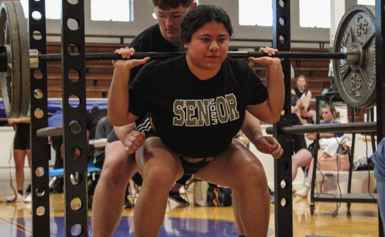 Memphis’ Emili Martinez will compete at the Division 3 State Powerlifting State Championship Wednesday, March 15 in Frisco. The Red River Sun/Elizabeth Tanner