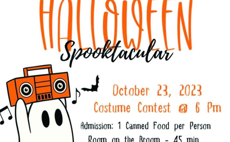 The Wellington Ritz Theatre’s annual Halloween Spooktacular canned food drive is set for Monday, Oct. 23. The costume contest begins at 6 p.m., followed by a 45-minute feature, “Room on the Broom,” at 6:30 p.m. Admission is one canned food item per person to benefit a local food pantry. Courtesy Image