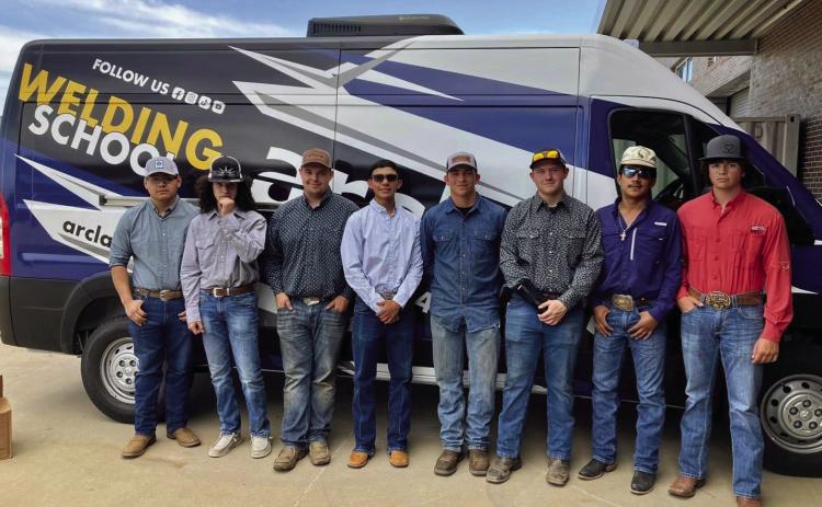 Memphis High School students, including Gabriel Zuniga, who received the third best weld in the SMAW 2F category, competed in the Wichita Falls Weld Off Thursday, April 20 at the Wichita Falls Career Center. At the event, multiple students received basic welding certification. Photo Courtesy of Memphis ISD