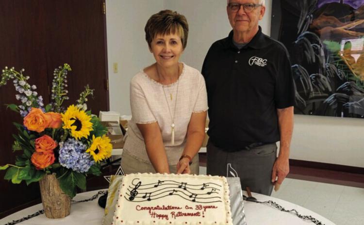 First Baptist Church of Childress thanks Kerry Wood for 33 years of service