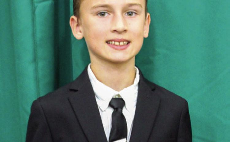 Carter Keys takes first place in the Junior Division with his appetizer, rainbow fruit kabobs. Keys will compete in the Rolling Plains District 3 2023 Food Show Wednesday, Nov. 29 in Jacksboro. The Red River Sun/Elizabeth Tanner